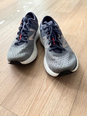 New Balance Fresh Foam 1080 Gray and Navy Men's Athletic Running Shoes